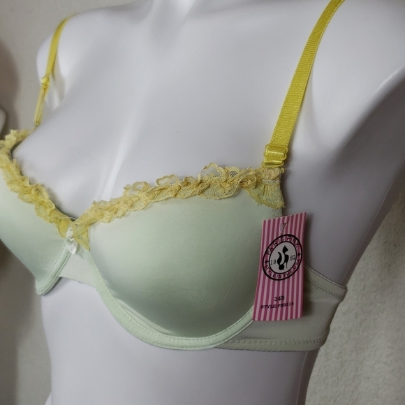 3/$15 NWT yellow & green lace bra size 34B - Picture 1 of 8